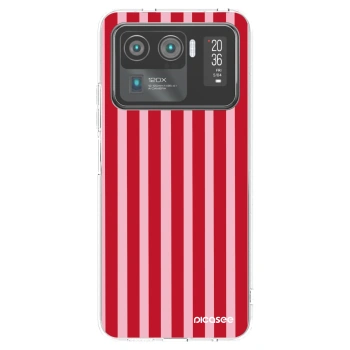 Picasee husă transparentă din silicon pentru Xiaomi Mi 11 Ultra - Lines red