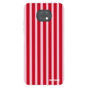 Picasee husă transparentă din silicon pentru Xiaomi Redmi Note 9T - Lines red