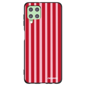 Picasee husă neagră din silicon pentru Samsung Galaxy A22 A225F 4G - Lines red