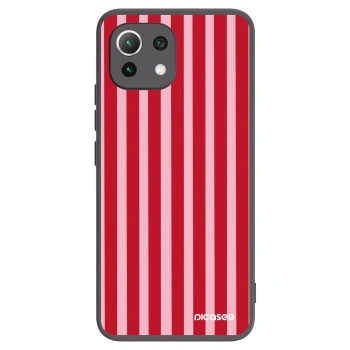 Picasee husă neagră din silicon pentru Xiaomi 11 Lite 5G NE - Lines red