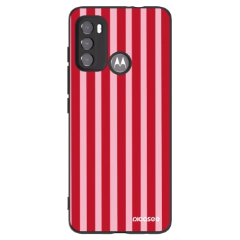 Picasee husă neagră din silicon pentru Motorola Moto G60 - Lines red