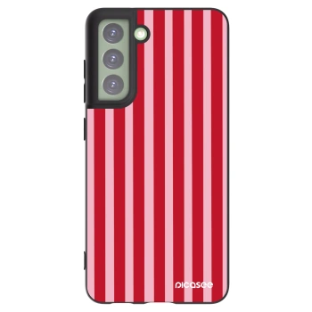 Picasee husă neagră din silicon pentru Samsung Galaxy S21 FE 5G - Lines red