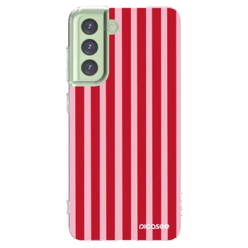 Picasee husă transparentă din silicon pentru Samsung Galaxy S21 FE 5G - Lines red