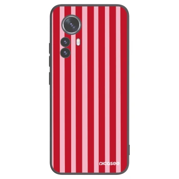 Picasee husă neagră din silicon pentru Xiaomi 12 Pro - Lines red