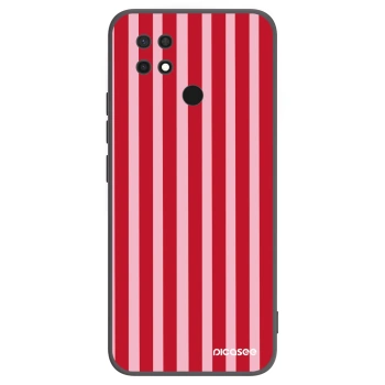 Picasee husă neagră din silicon pentru Xiaomi Redmi 10C - Lines red