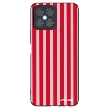 Picasee husă neagră din silicon pentru Honor X8 4G - Lines red