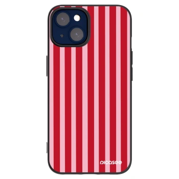 Picasee husă neagră din silicon pentru Apple iPhone 14 - Lines red