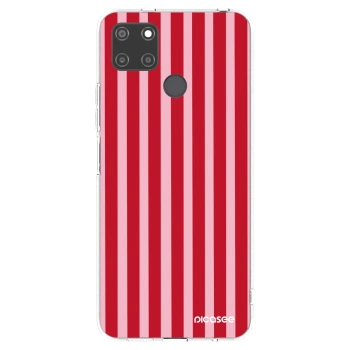 Picasee husă transparentă din silicon pentru Realme C21Y - Lines red