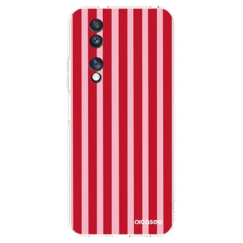 Picasee husă transparentă din silicon pentru Honor 70 - Lines red