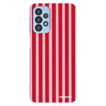 Picasee husă transparentă din silicon pentru Samsung Galaxy A23 A235F 4G - Lines red