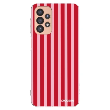 Picasee husă transparentă din silicon pentru Samsung Galaxy A23 A236B 5G - Lines red