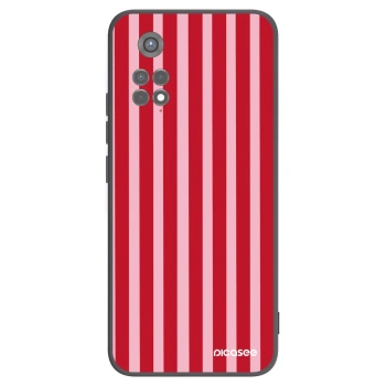 Picasee husă neagră din silicon pentru Xiaomi Redmi Note 11S 5G - Lines red