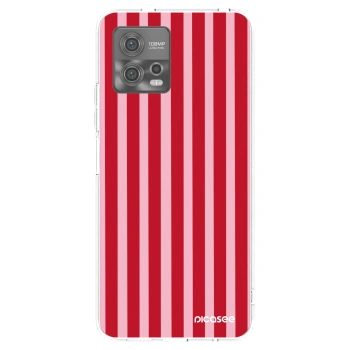 Picasee husă transparentă din silicon pentru Motorola Moto G72 - Lines red