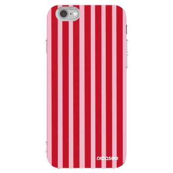 Picasee husă transparentă din silicon pentru Apple iPhone 6/6S - Lines red