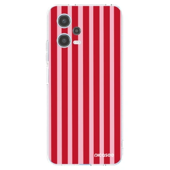 Picasee husă transparentă din silicon pentru Xiaomi Redmi Note 12 5G - Lines red