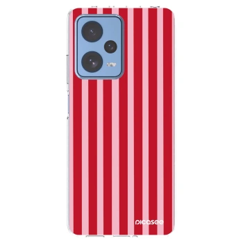 Picasee husă transparentă din silicon pentru Xiaomi Redmi Note 12 Pro 5G - Lines red