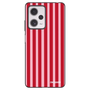 Picasee husă neagră din silicon pentru Xiaomi Redmi Note 12 Pro+ 5G - Lines red
