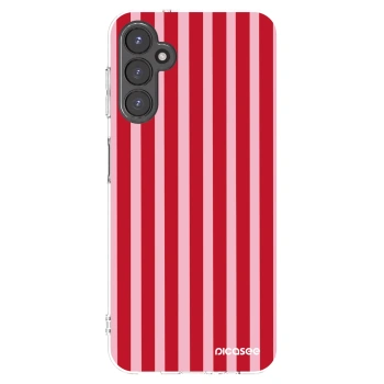 Picasee husă transparentă din silicon pentru Samsung Galaxy A14 5G A146P - Lines red