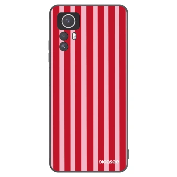 Picasee husă neagră din silicon pentru Xiaomi Redmi Note 12S - Lines red