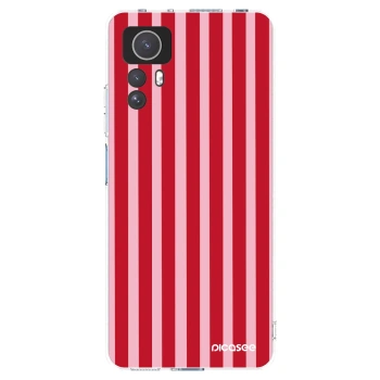 Picasee husă transparentă din silicon pentru Xiaomi Redmi Note 12S - Lines red
