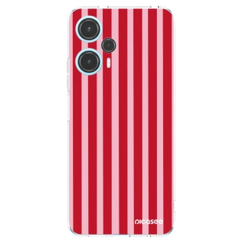 Picasee husă transparentă din silicon pentru Xiaomi Poco F5 - Lines red