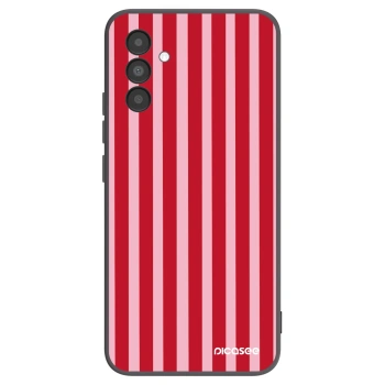 Picasee husă neagră din silicon pentru Samsung Galaxy A04s A047F - Lines red