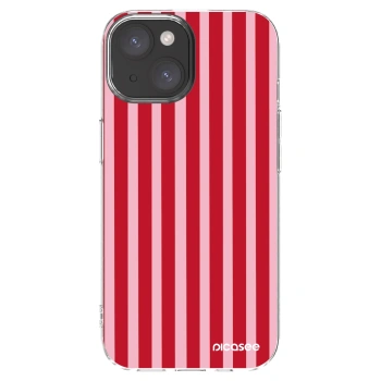 Picasee husă transparentă din silicon pentru Apple iPhone 15 - Lines red