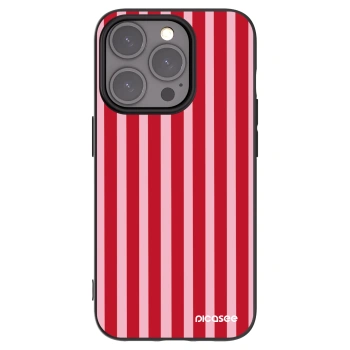 Picasee husă neagră din silicon pentru Apple iPhone 15 Pro - Lines red