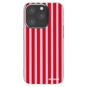 Picasee husă transparentă din silicon pentru Apple iPhone 15 Pro - Lines red