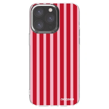 Picasee husă transparentă din silicon pentru Apple iPhone 15 Pro Max - Lines red