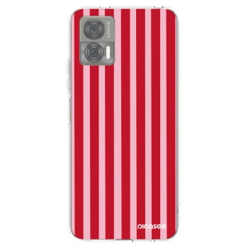 Picasee husă transparentă din silicon pentru Motorola Edge 30 Neo - Lines red