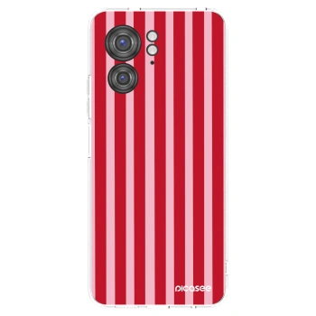 Picasee husă transparentă din silicon pentru Motorola Edge 40 - Lines red