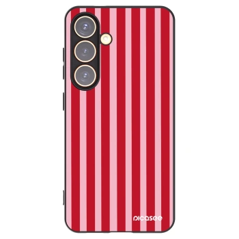 Picasee husă neagră din silicon pentru Samsung Galaxy S24 S921B 5G - Lines red