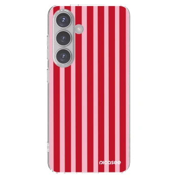 Picasee husă transparentă din silicon pentru Samsung Galaxy S24 S921B 5G - Lines red