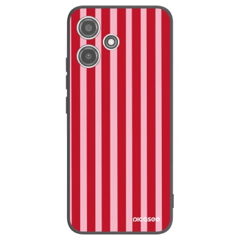 Picasee husă neagră din silicon pentru Xiaomi Redmi 12 5G - Lines red