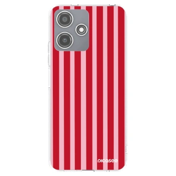 Picasee husă transparentă din silicon pentru Xiaomi Redmi 12 5G - Lines red