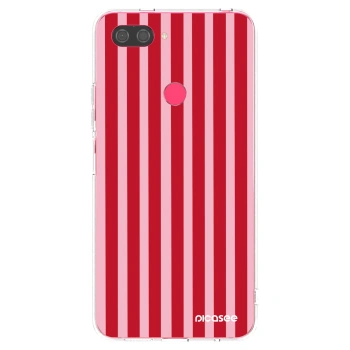 Picasee husă transparentă din silicon pentru Xiaomi Mi 8 Lite - Lines red