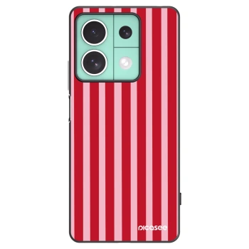 Picasee husă neagră din silicon pentru Xiaomi Redmi Note 13 5G - Lines red