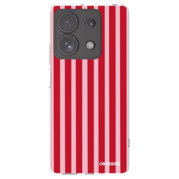 Picasee husă transparentă din silicon pentru Xiaomi Redmi Note 13 Pro 4G - Lines red