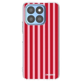 Picasee husă transparentă din silicon pentru Honor X8b - Lines red