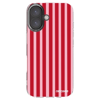 Picasee husă transparentă din silicon pentru Apple iPhone 16 - Lines red