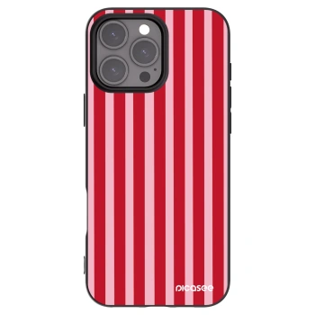 Picasee husă neagră din silicon pentru Apple iPhone 16 Pro Max - Lines red