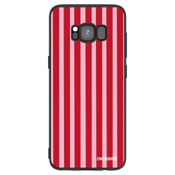 Picasee husă neagră din silicon pentru Samsung Galaxy S8 G950F - Lines red