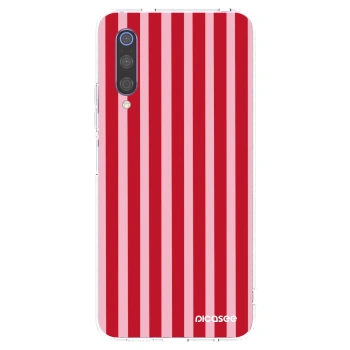 Picasee husă transparentă din silicon pentru Xiaomi Mi 9 - Lines red