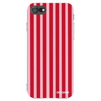 Picasee husă transparentă din silicon pentru Apple iPhone 7 - Lines red