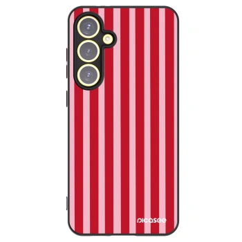 Picasee husă neagră din silicon pentru Samsung Galaxy S24 FE S721B - Lines red
