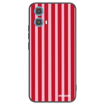 Picasee husă neagră din silicon pentru Motorola Moto G34 5G - Lines red