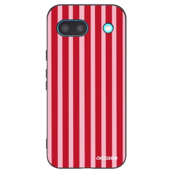 Picasee husă neagră din silicon pentru Google Pixel 8a - Lines red