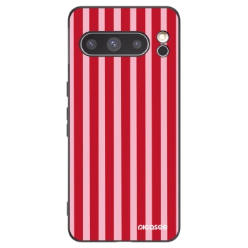 Picasee husă neagră din silicon pentru Google Pixel 8 Pro - Lines red