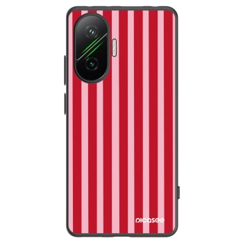 Picasee husă neagră din silicon pentru Xiaomi Poco F7 5G - Lines red